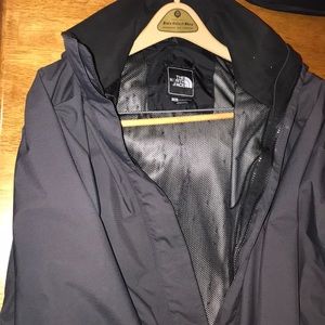 North face large grey raincoat.